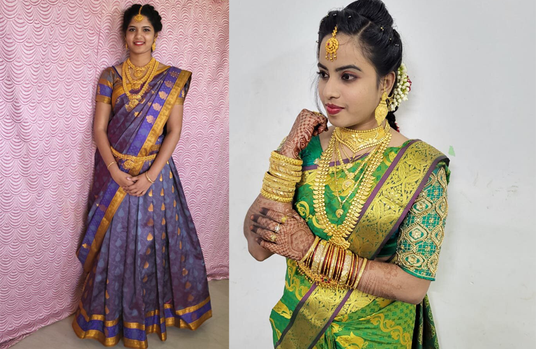 saree draping in karaikudi